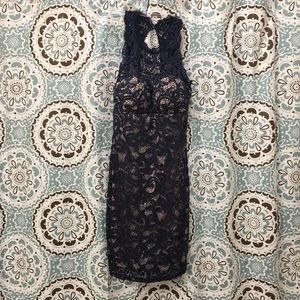 My Michelle navy blue and cream dress